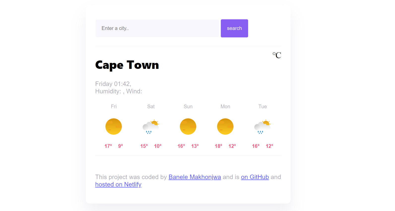 Weather website